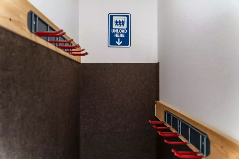 Use the ski room to hang up your gear after a fun day on the slopes.