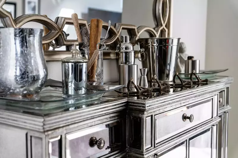 Clean stocked with cookware dishes and flatware.  -Rebecca