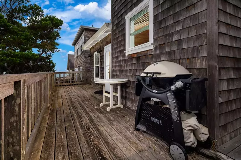 Grill your heart out while enjoying the sights and sounds of the ocean beyond.