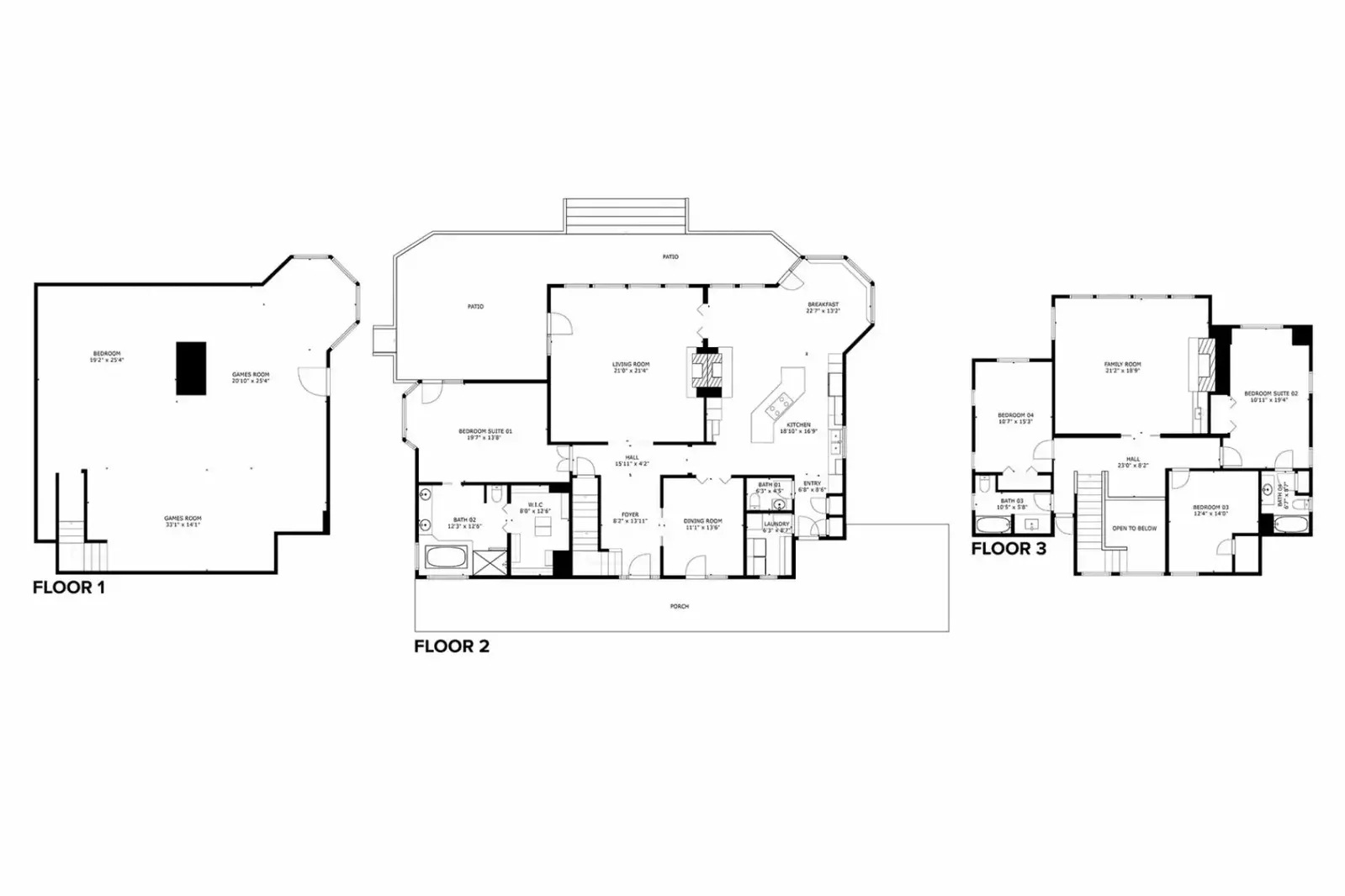 A detailed floor plan of this rental.