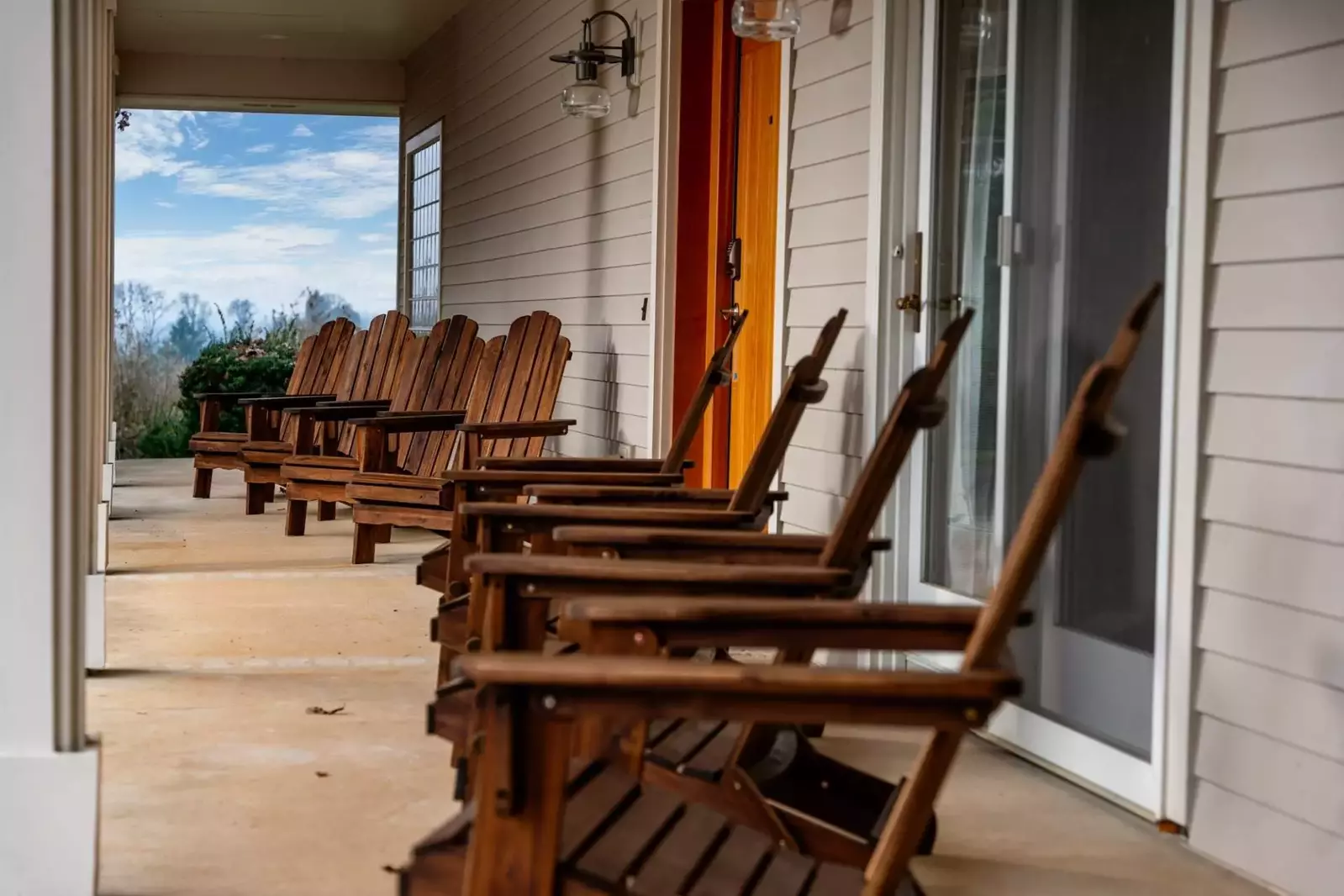 There is a covered seating in the front yard with a gas fire pit.  -Lewis