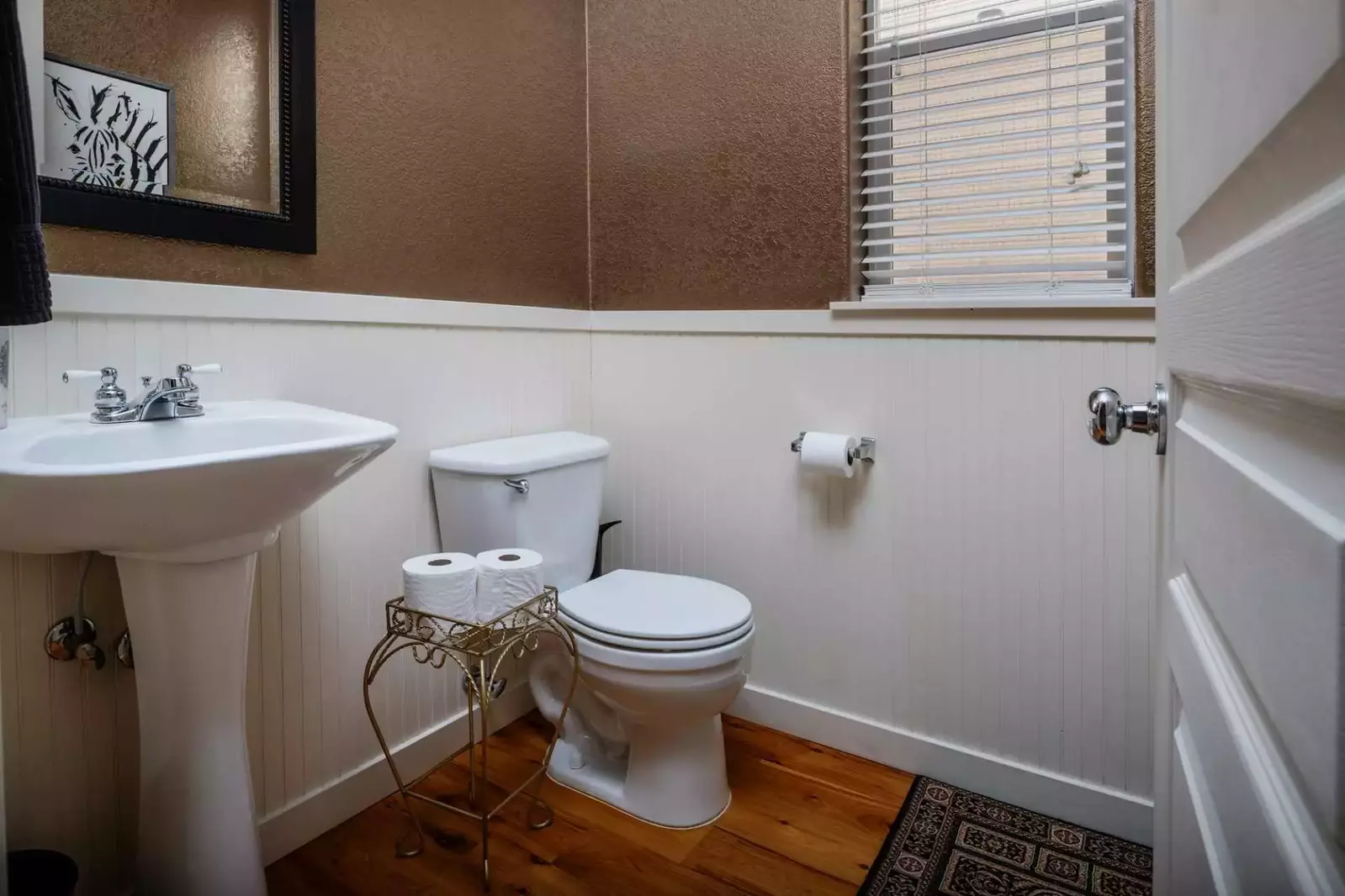 Half bath downstairs.