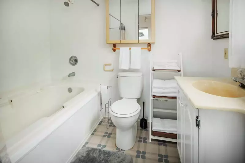 Master bath within the master bedroom.