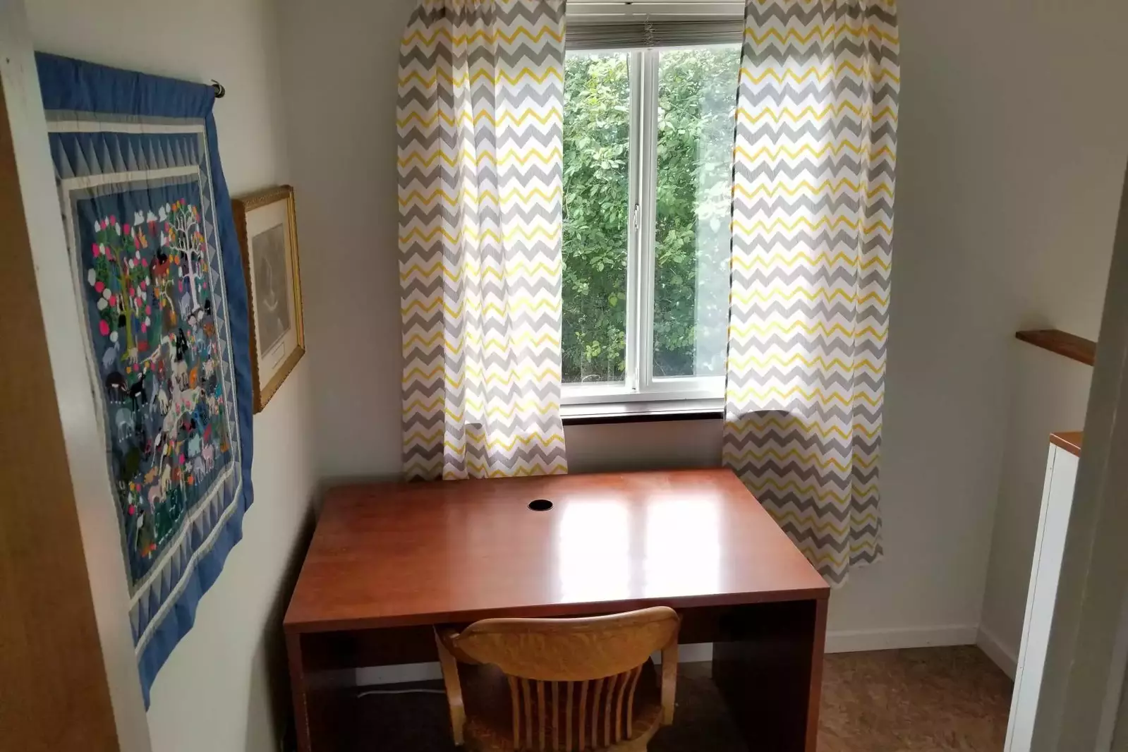 Desk Work Area Outside Of Master Bedroom. An excellent place to work from home while away from home.