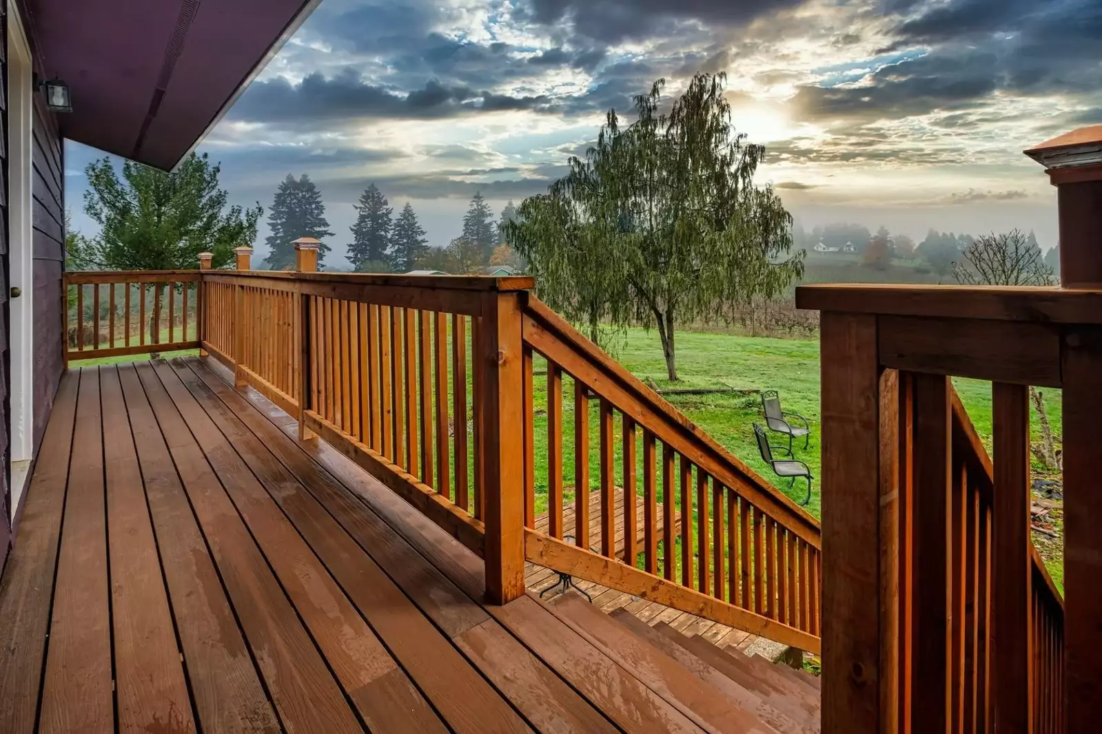 Enjoying morning coffee on the deck overlooking the surrounding vineyards was blissful.  -Jennifer