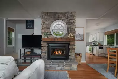 Open layout for living room, dining, and kitchen