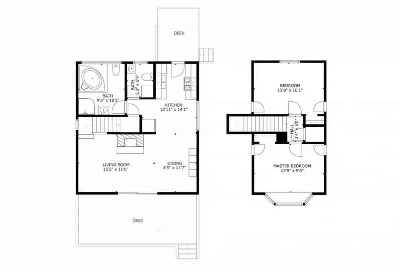 A detailed floor plan of this rental.