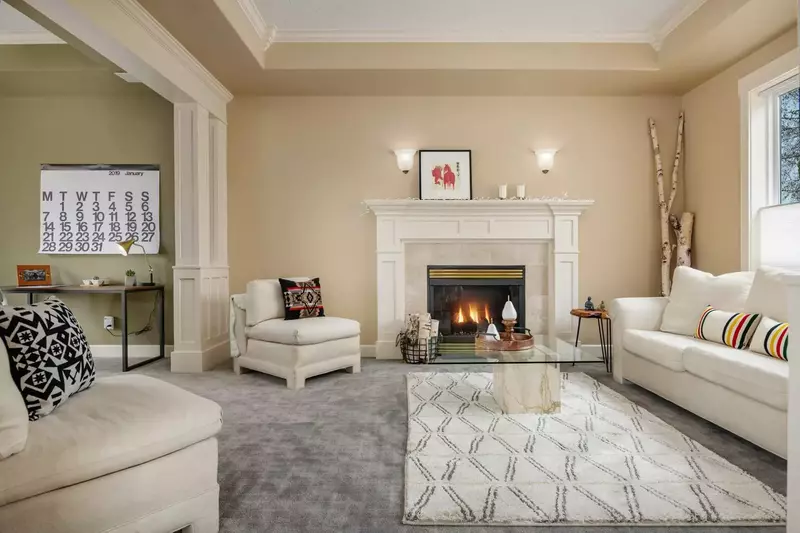 Casual seating by the fire and a desk for any work you may need to do during your stay.