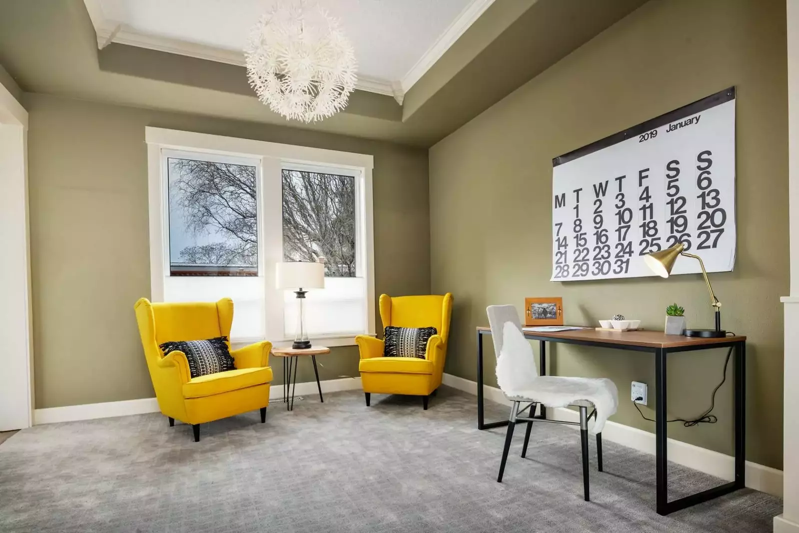 The home office makes for a good location to work from home or on a creative endeavor!