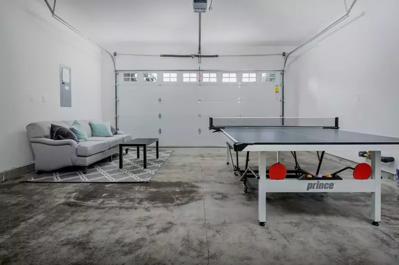 Ping Pong and seating to enjoy time with each other.