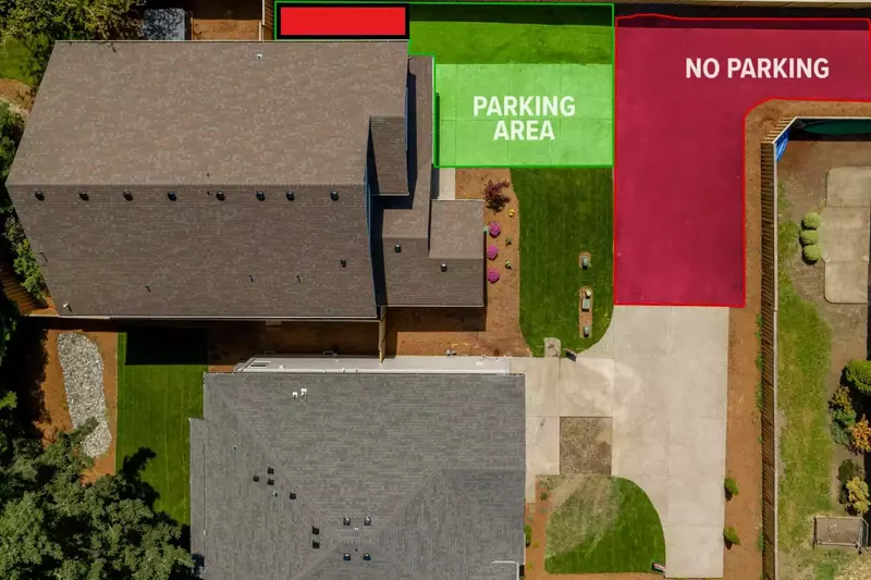 There is limitations on parking for about three or four cars. There is plentiful parking on the street.