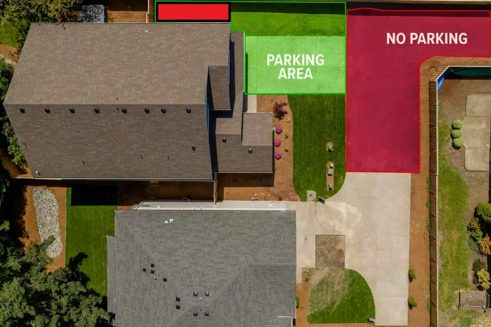 There is limitations on parking for about three or four cars. There is plentiful parking on the street.