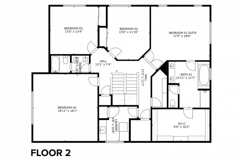 A detailed floor plan of this rental.