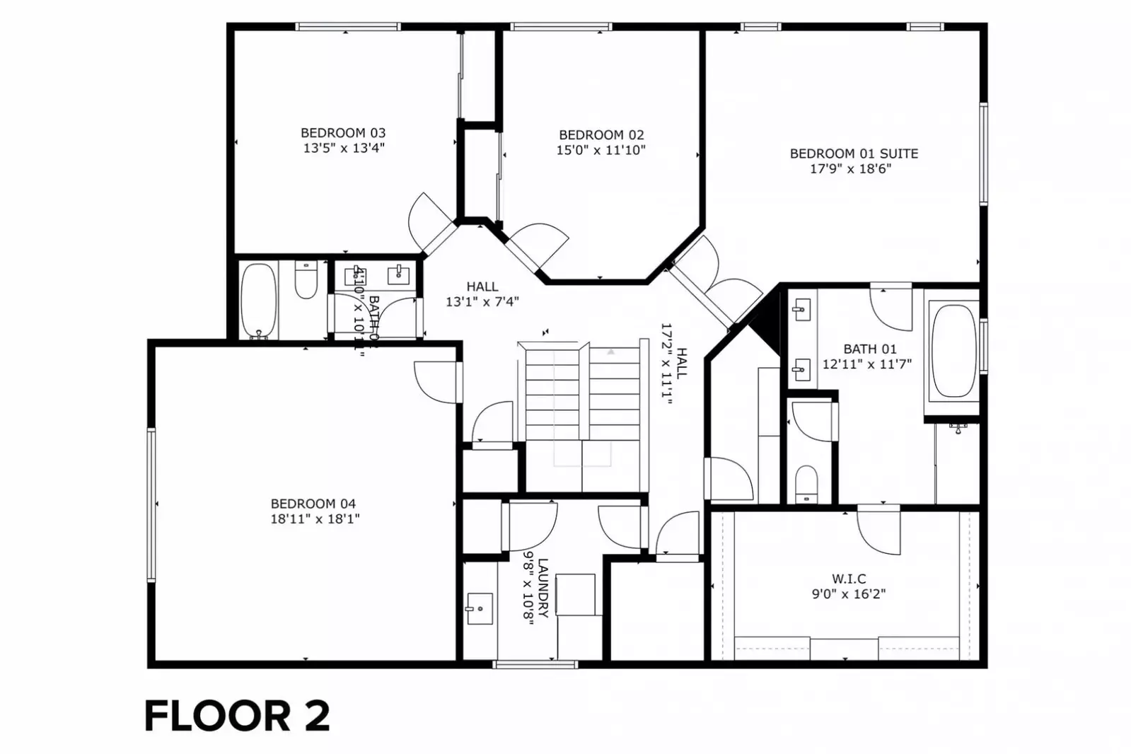 A detailed floor plan of this rental.