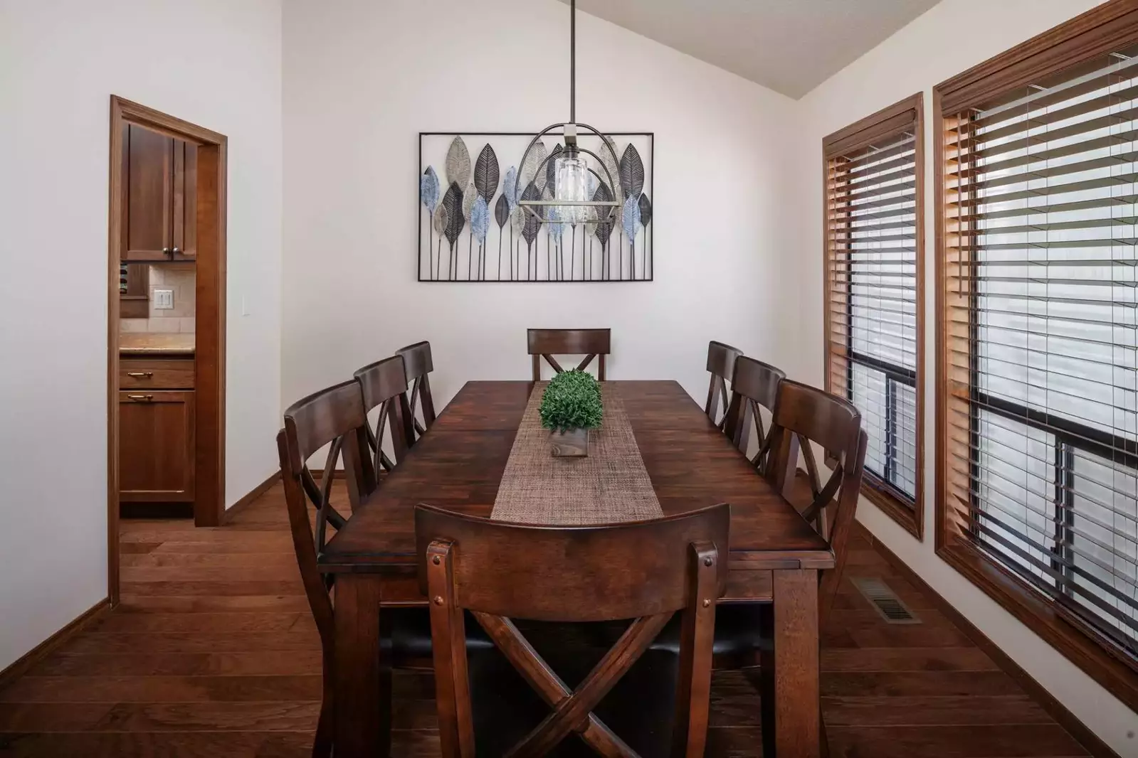 We loved the breakfast nook for quick meals and using the dining table for board games.  -Leslie