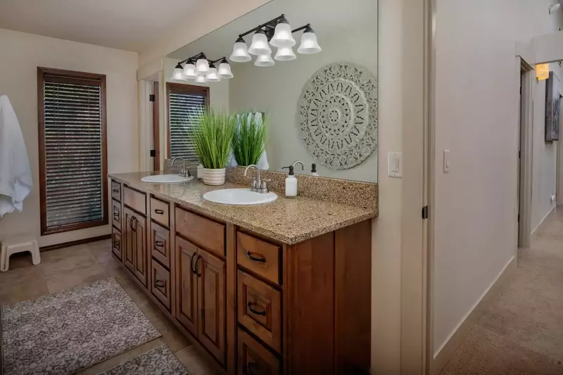 The master bedroom and bathroom is very spacious and nicely furnished. -Cindy R.