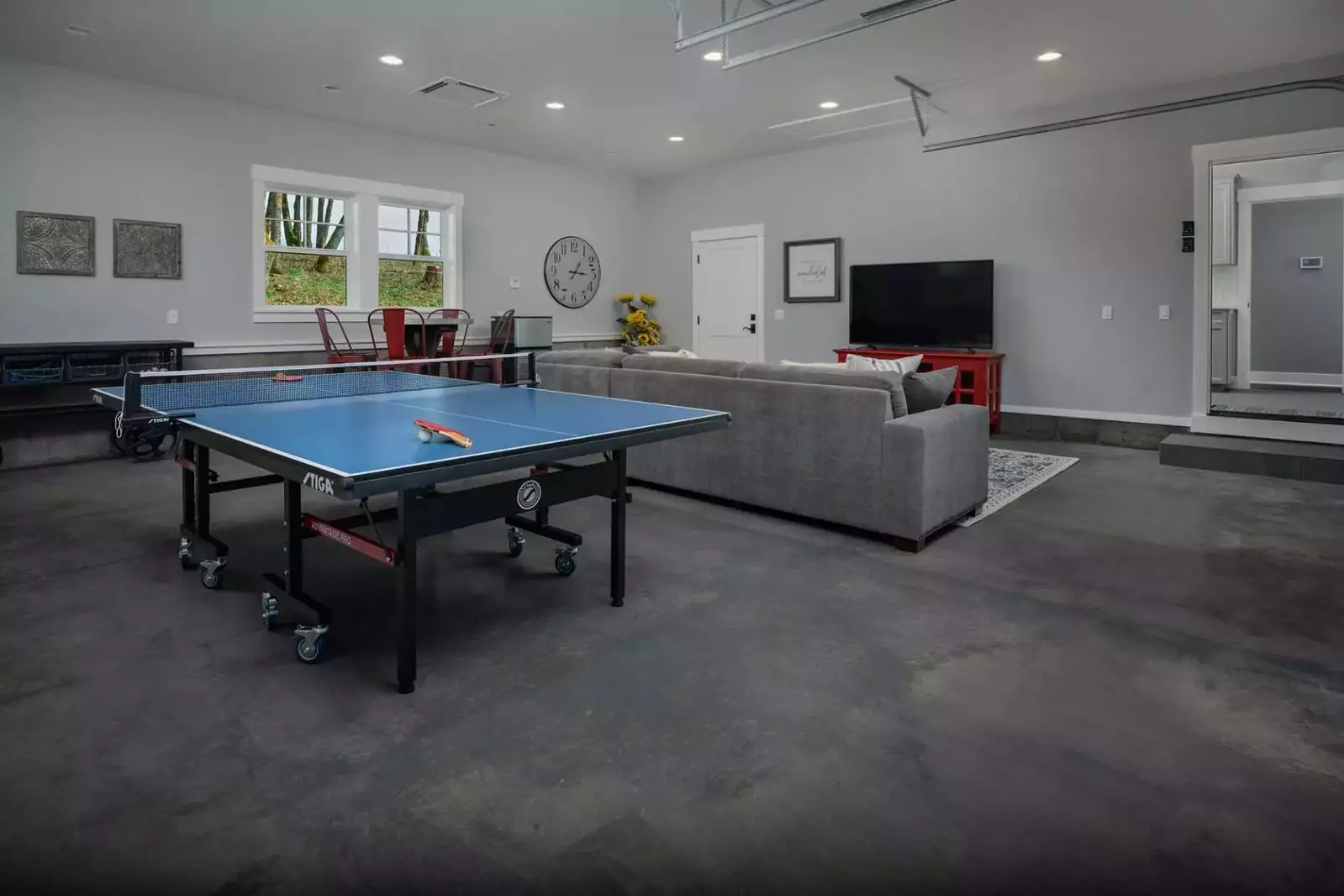 The garage has ping pong which was fun for the husband and I!  -Samantha