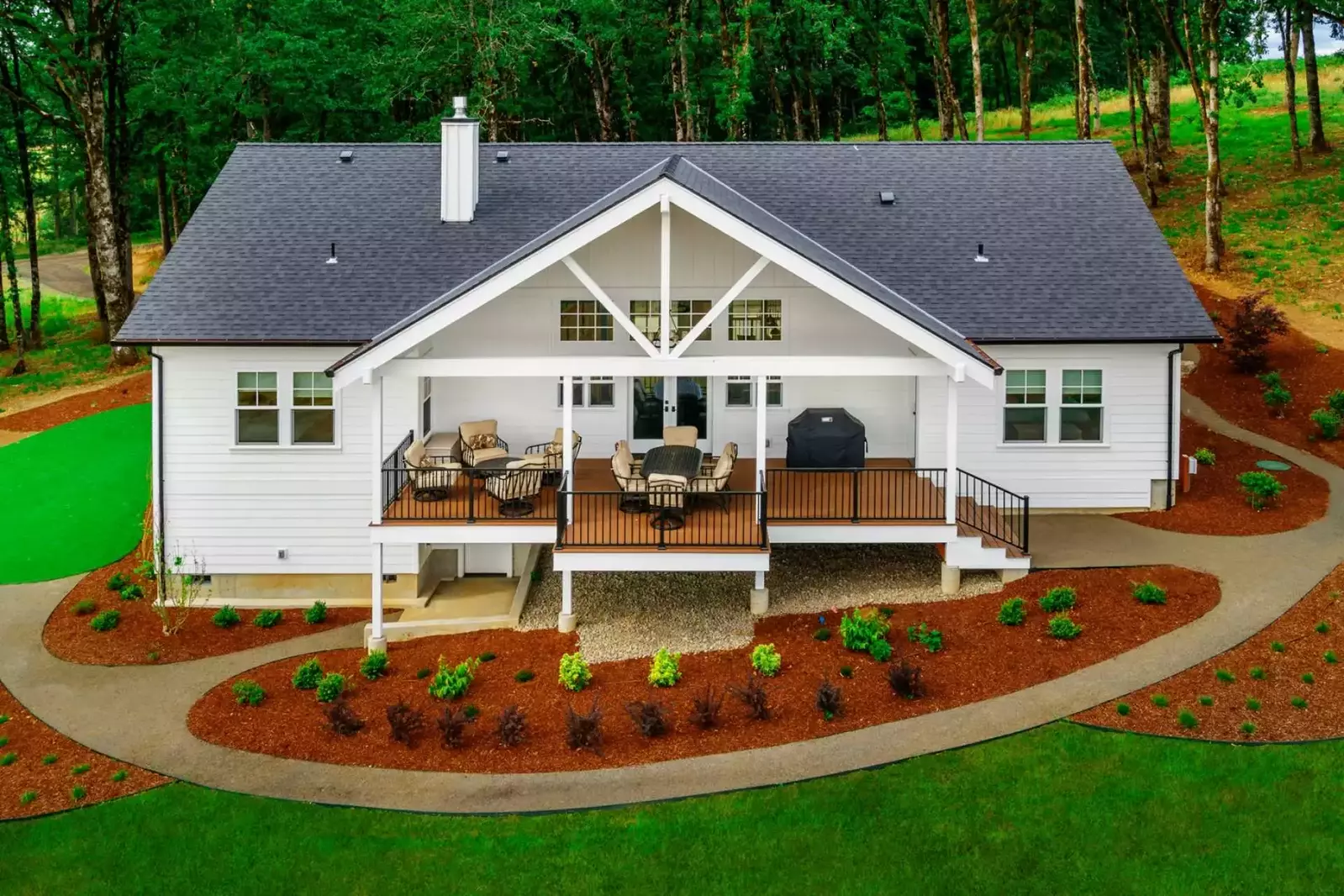 We really enjoyed sitting outside on the back porch in the evenings and soaking up the scenery with a glass of pinot noir.  -Todd