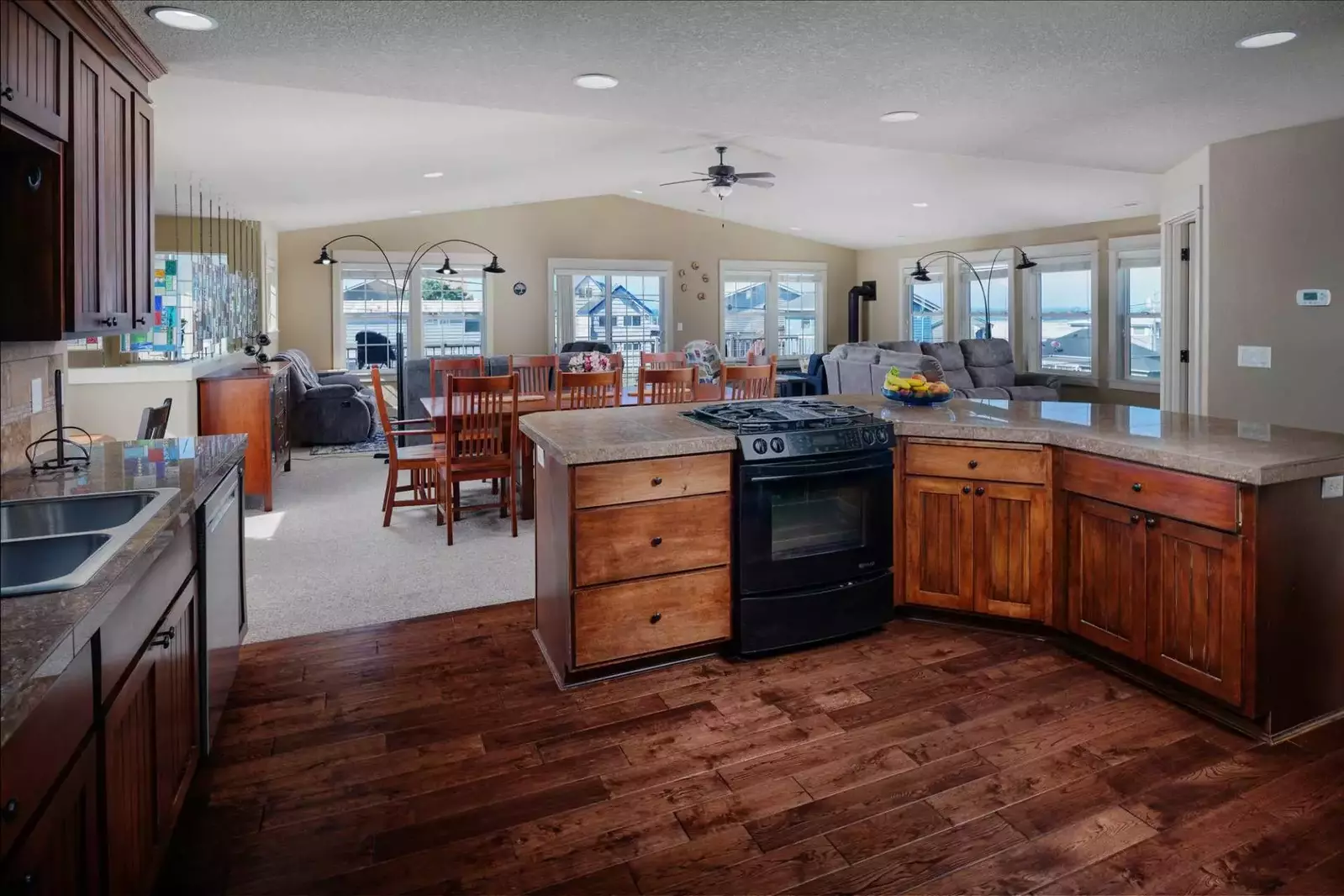 Fantastic and spacious open floor plan layout on top floor.