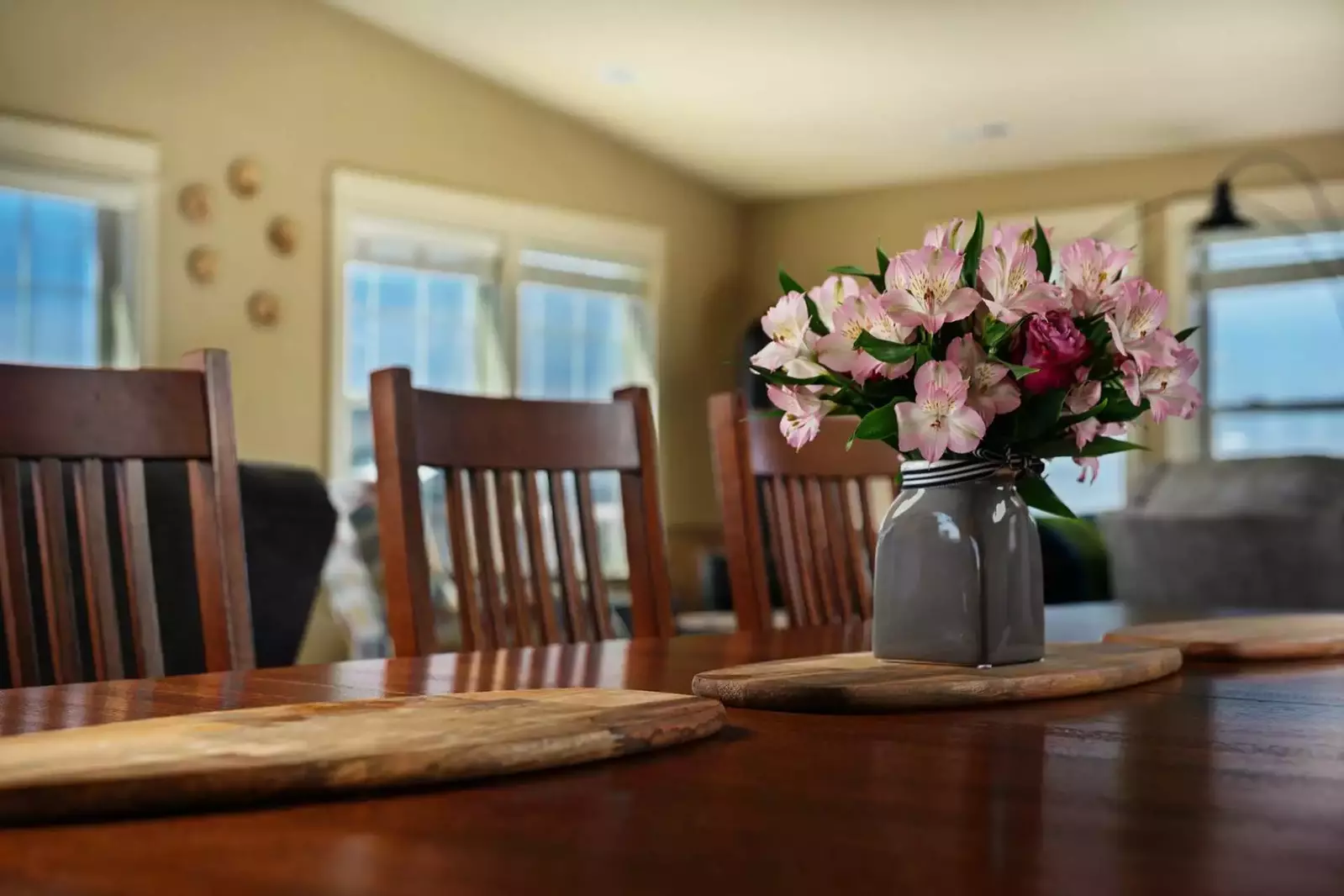 High quality furniture, bedding, and decor abound throughout this home.