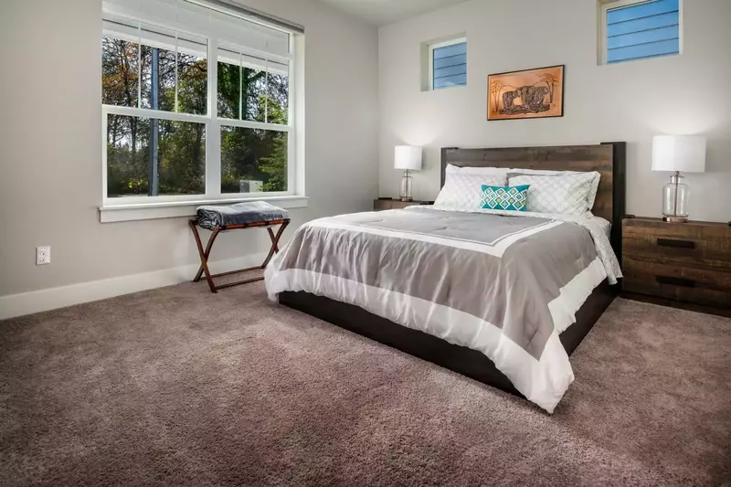 Main level bedroom is perfect for any guests that find stairs a challenge.