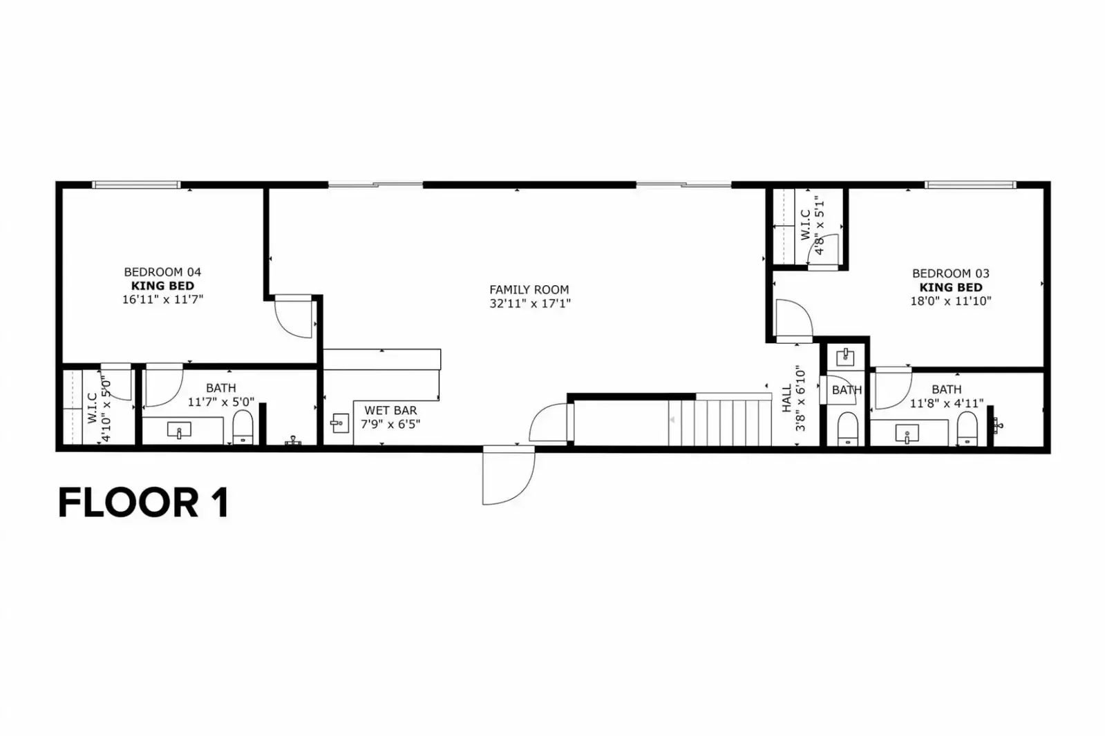 Digital floor plan of the first floor layout.