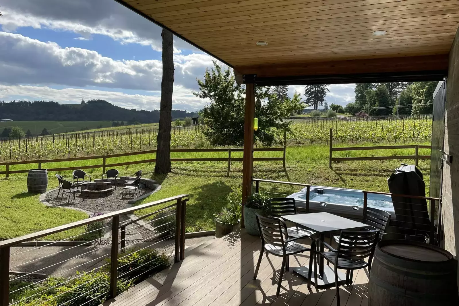 "Walking distance to great wineries and into town. Great views of Oregon wine country from the back deck." - David