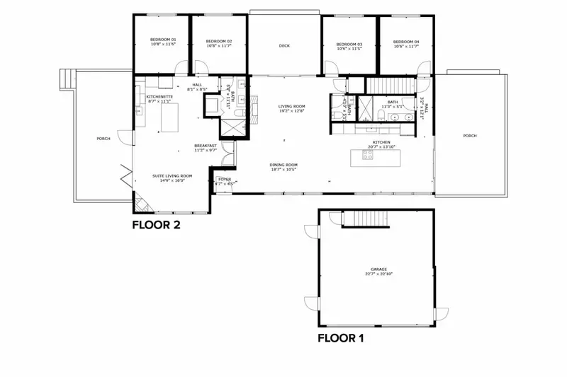 Digital floor plan of this wonderful open layout.
