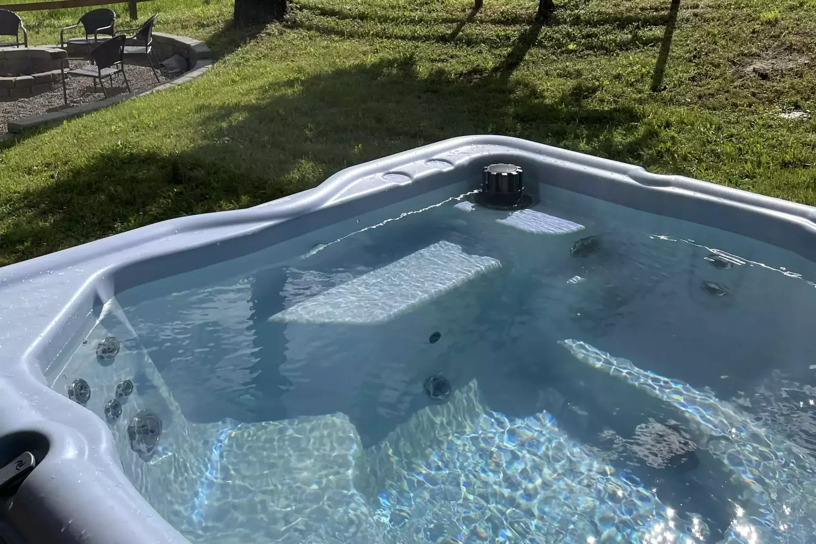 The hot tub is a favorite amenity perfect during warm summers and chilly winters.