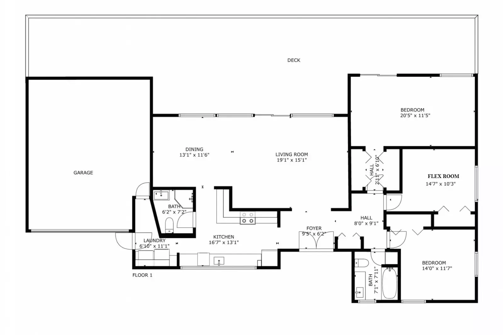 A detailed floor plan of this rental.
