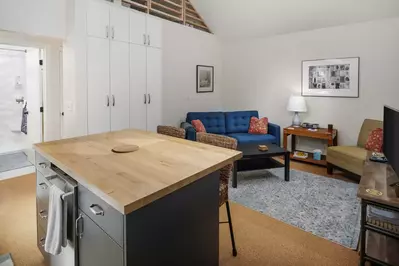 The living room was very cozy and the space was pleasantly designed.   -Hunter