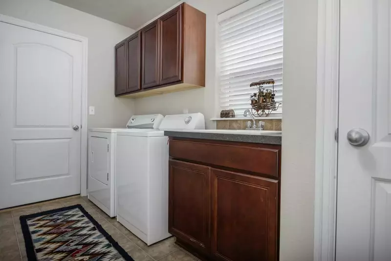 This rental has an up to date washing machine and dryer for guest use.
