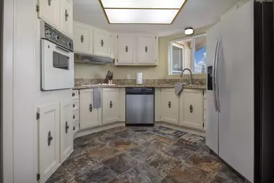 Kitchen well supplied with top quality pans. -Diane