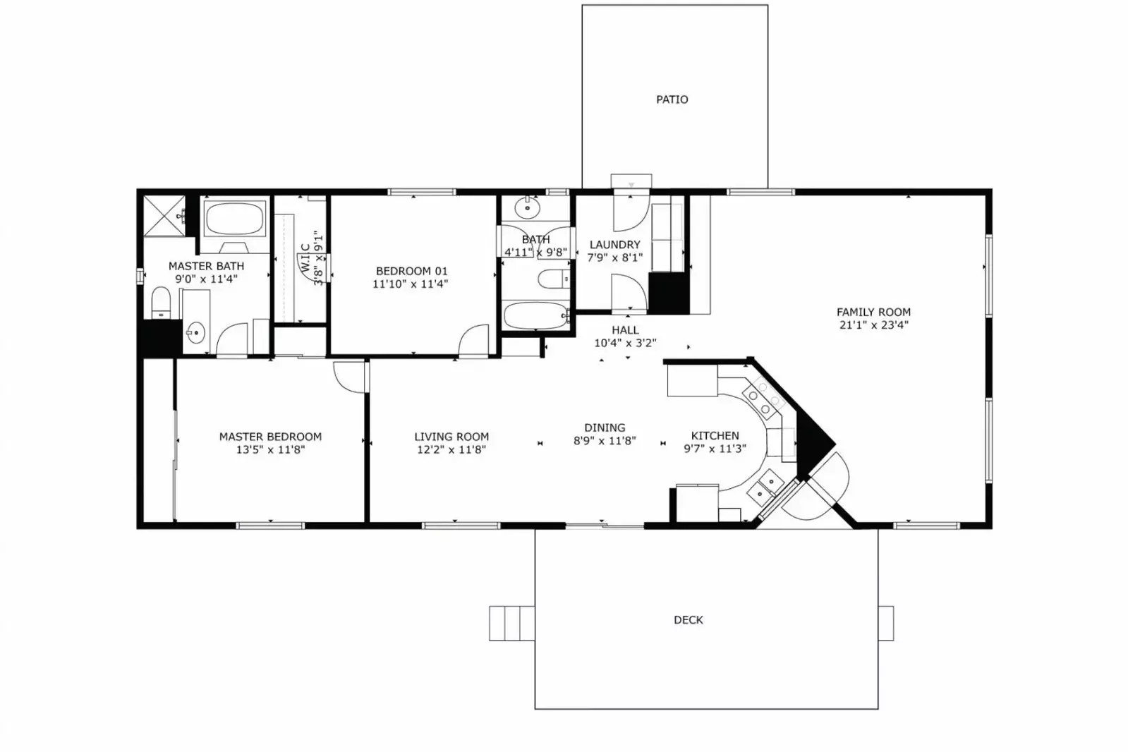 A detailed floor plan of this rental.