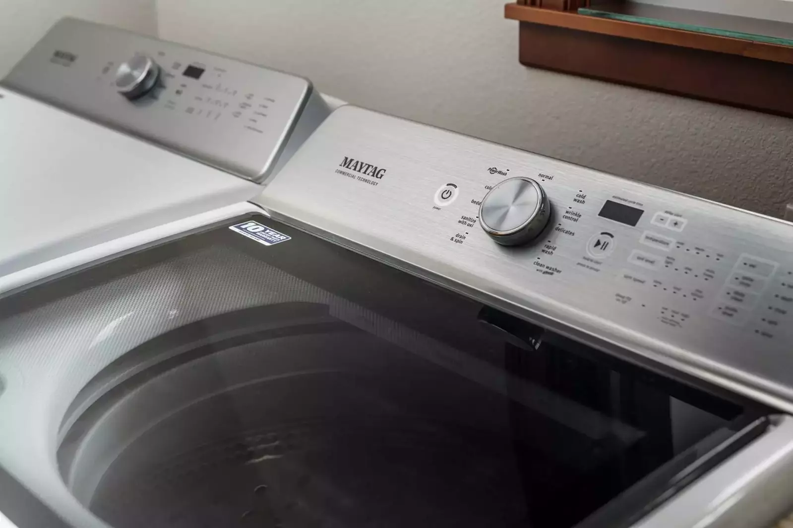 New washer and dryer set for any laundry you may need to do.