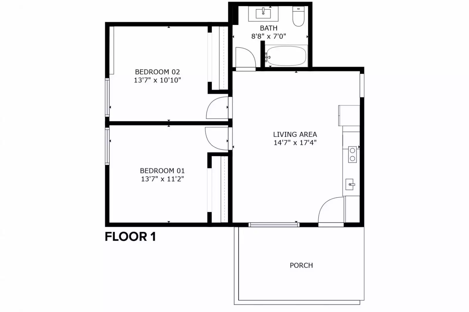 A detailed floor plan of this rental.