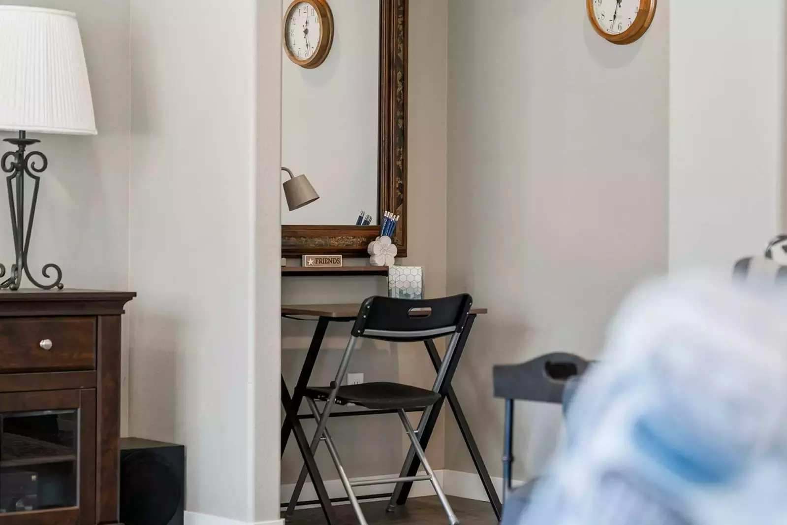 The home office makes for a good location to work from home or on a creative endeavor!