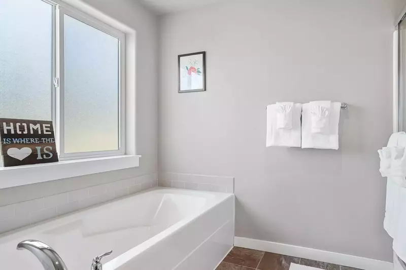 The bathrooms are recently updated and built with care.