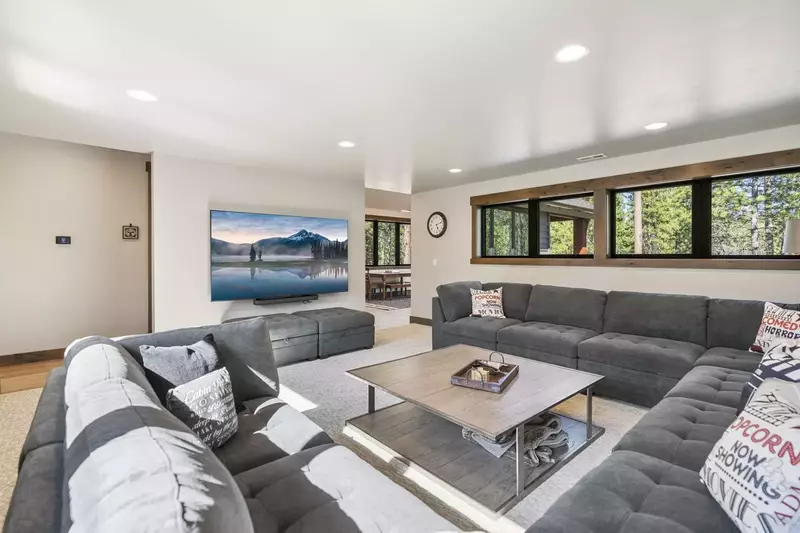 Relax on the couches while watching a classic movie!