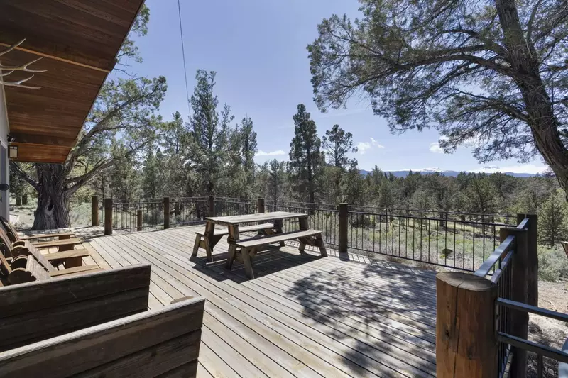 The deck is spacious and offers an excellent view.