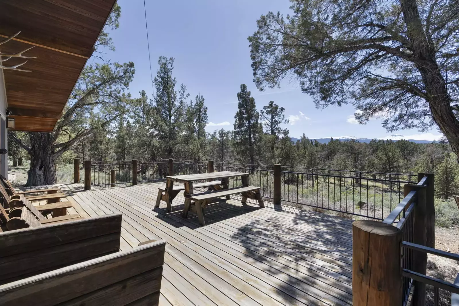 The deck is spacious and offers an excellent view.