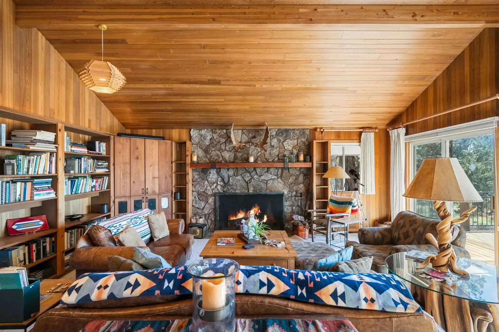 Sagebrush has a robust library for fireside reading.