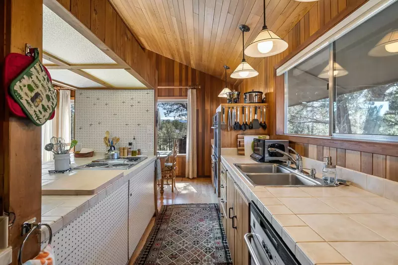 The kitchen is elegantly decorated and built with care.