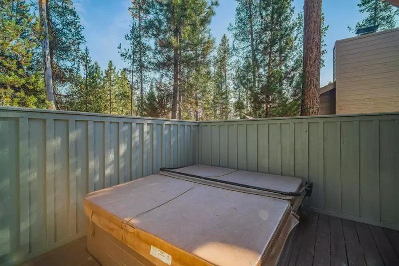 Enclosed hot tub to relax and unwind.