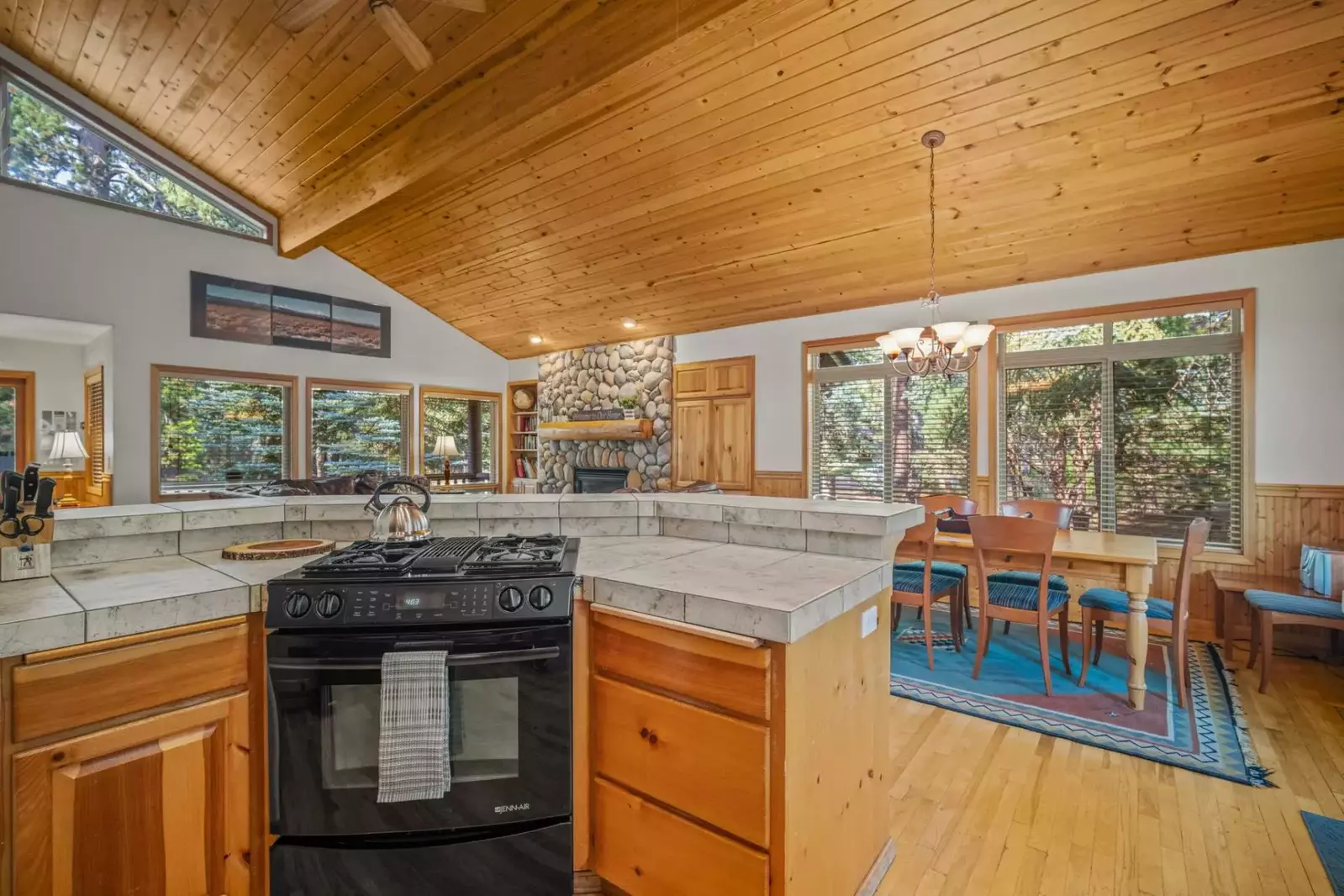 Whip up your favorite meals in the open kitchen.