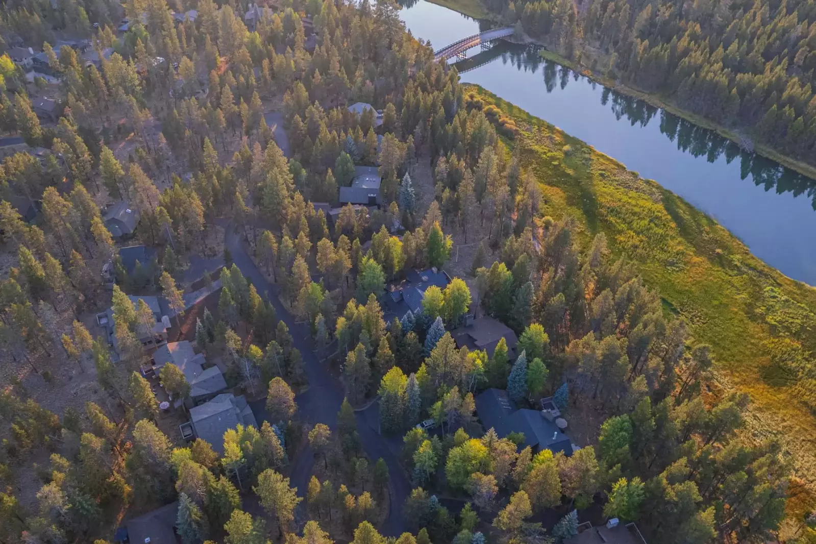 Aerial view of the Cardinal Landing Bridge