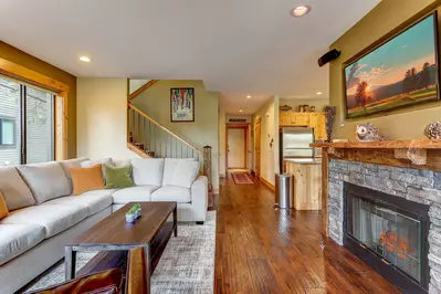 Relax in front of a cozy fire after a day exploring Sunriver.