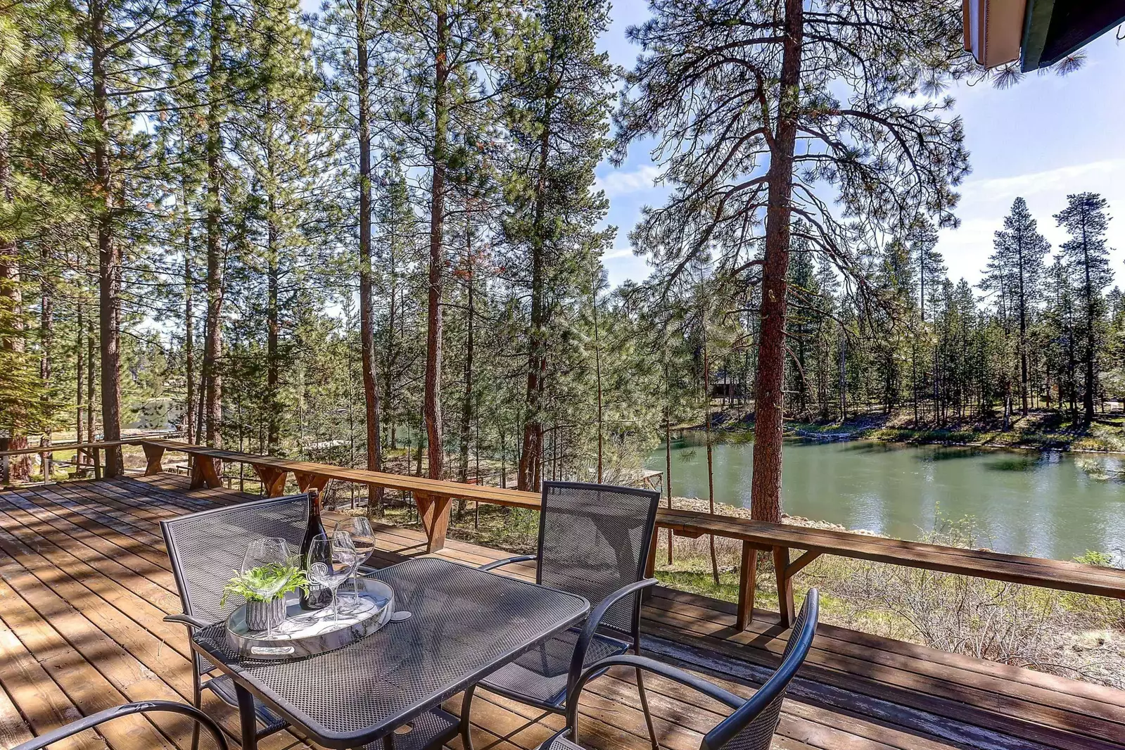Welcome to Deschutes Sunrise! We hope we get to host you at this unforgettable Sunriver rental on the banks of the Deschutes River.