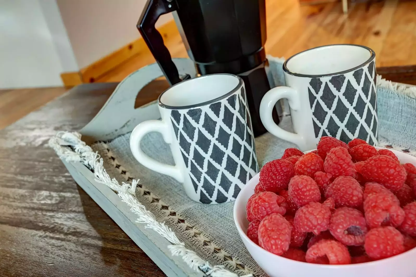 Hot coffee and fresh berries, a great start to a day hiking, biking, or skiing in Central Oregon