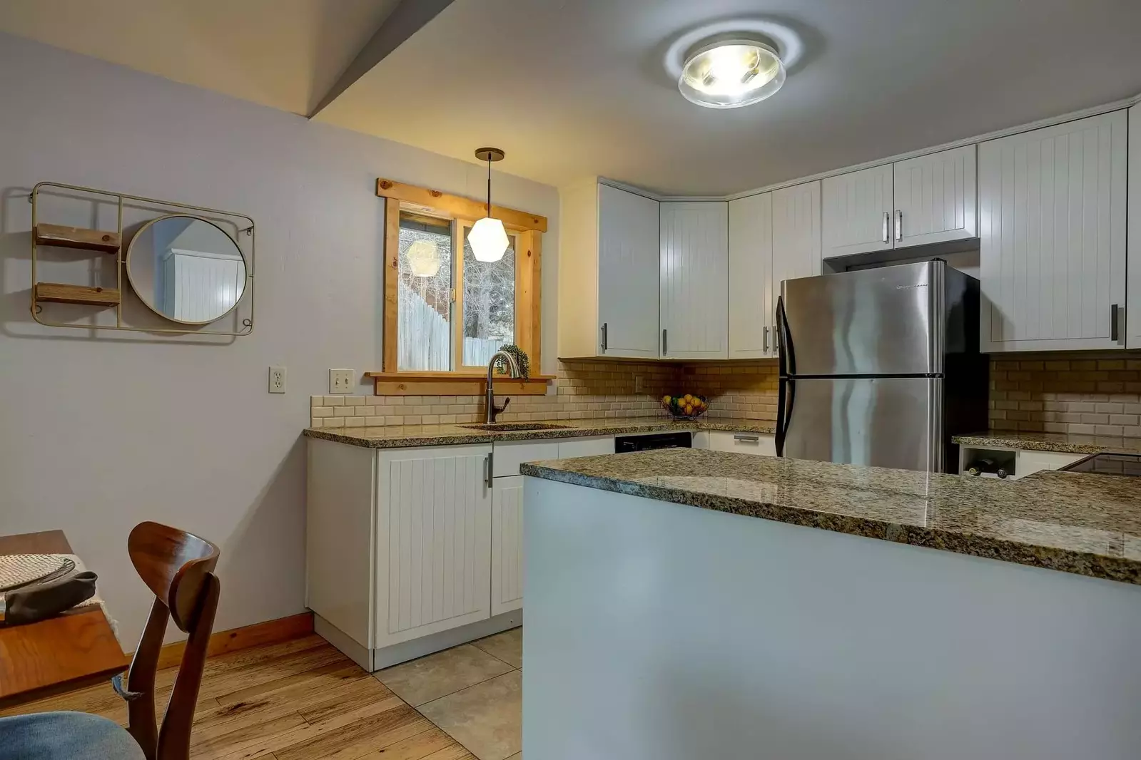 New paint brightens the open floor plan